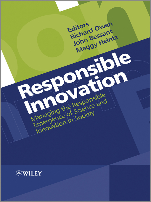 Title details for Responsible Innovation by Richard Owen - Available